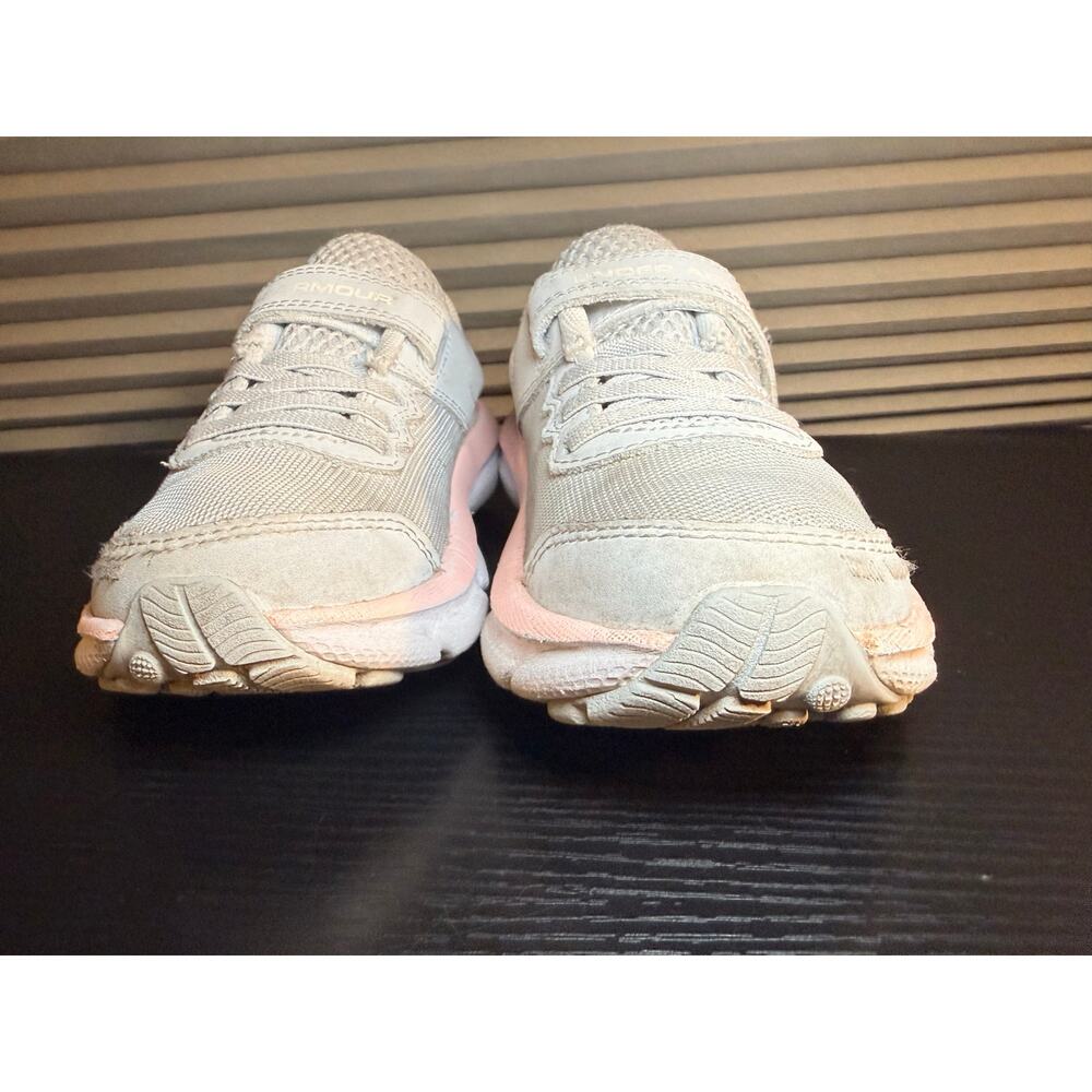 Under Armour Assert Toddler Girls Running Shoes Gray Pink Hook Loop Size 12K - Picture 3 of 11